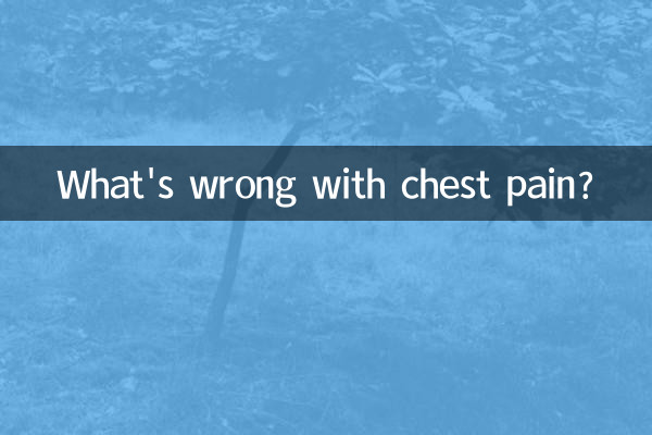 胸痛って何が悪いの?