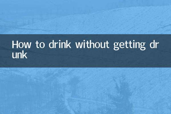 How to drink without getting drunk