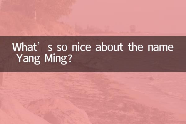 名字楊明什麼好聽