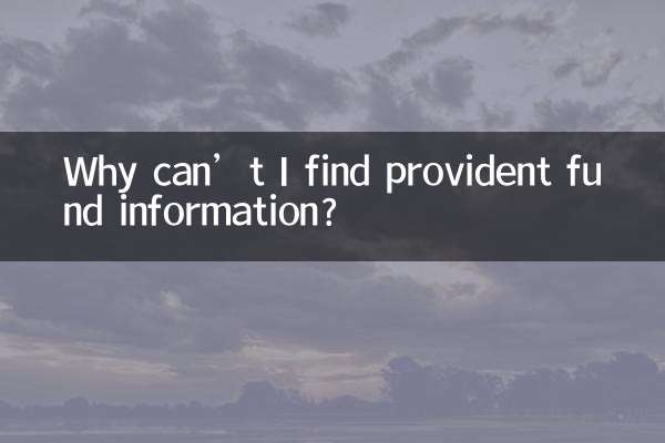 Why can’t I find provident fund information?
