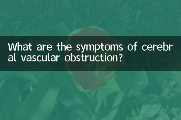 脑血管堵塞有什么症状