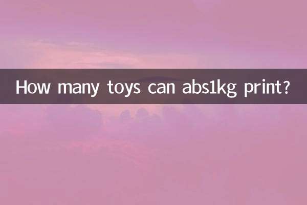 How many toys can abs1kg print?