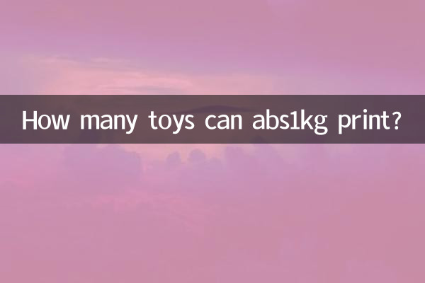 How many toys can abs1kg print?