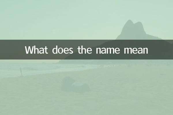 Cosa significa il nome