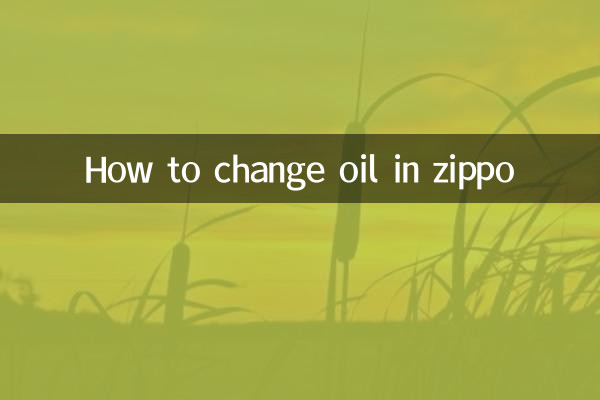 How to change oil in zippo