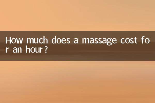 How much does a massage cost for an hour?