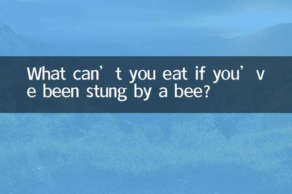 ¿Qué no puedes comer si te pica una abeja?