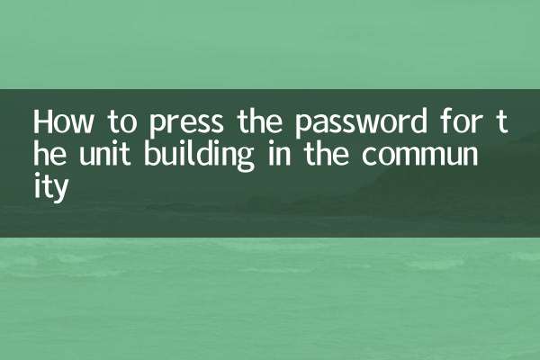 Come premere la password per l'unità edilizia nella comunità