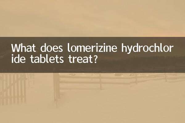 Cosa trattano le compresse di lomerizina cloridrato?