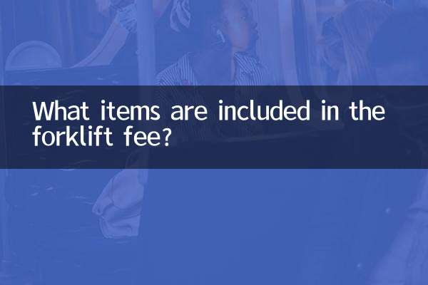 Quais itens estão incluídos na taxa de empilhadeira?