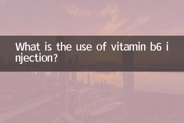 비타민 b6 주사의 용도는 무엇입니까?