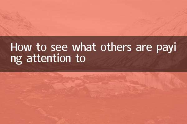 How to see what others are paying attention to
