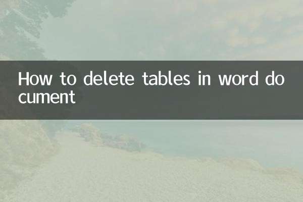 Cómo eliminar tablas en un documento de Word