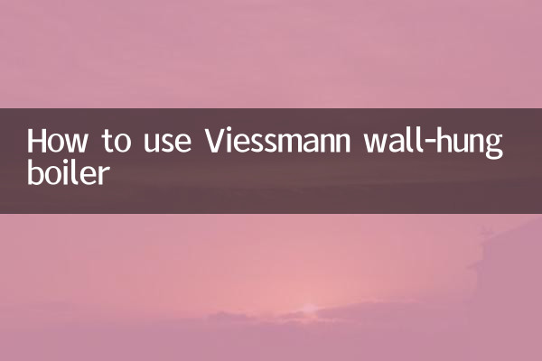 How to use Viessmann wall-hung boiler