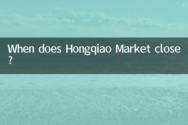 Quando o mercado de Hongqiao fecha?