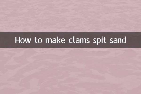 Come fare in modo che le vongole sputino sabbia