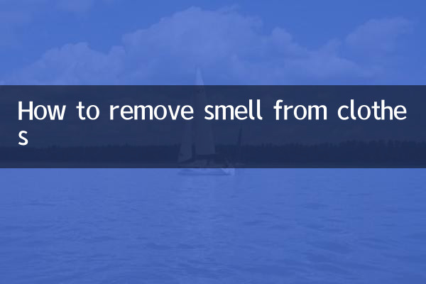 옷에서 냄새를 제거하는 방법