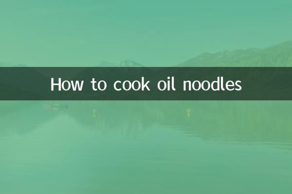 Cómo cocinar fideos con aceite