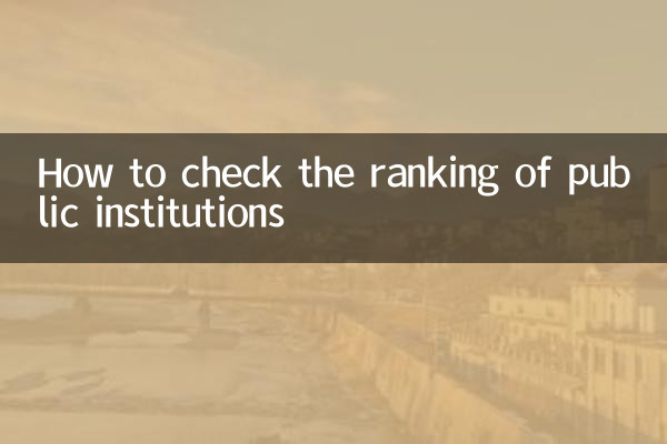 How to check the ranking of public institutions