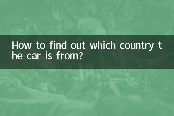 গাড়িটি কোন দেশের তা কীভাবে খুঁজে বের করবেন?