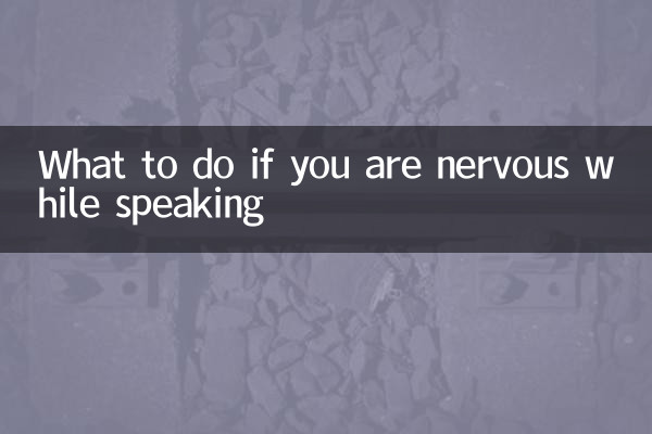What to do if you are nervous while speaking