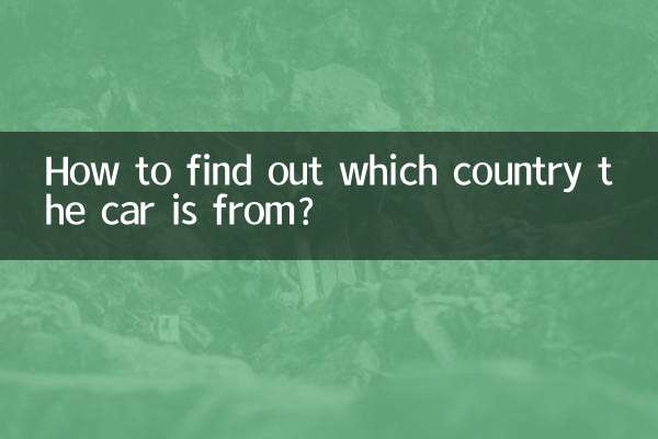 ¿Cómo saber de qué país es el coche?