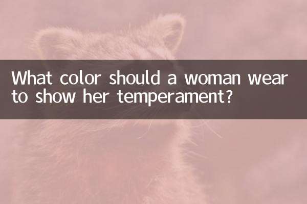 What color should a woman wear to show her temperament?