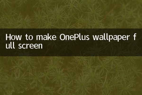 一加壁纸怎么全屏