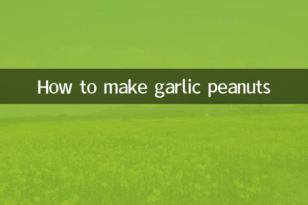 Come preparare le arachidi all'aglio