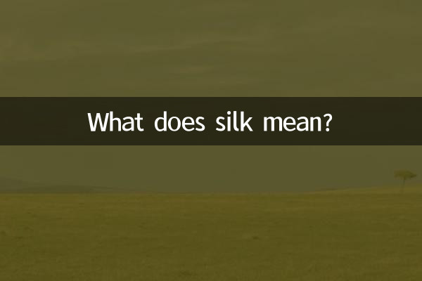 What does silk mean?
