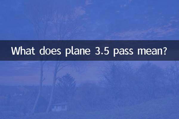 Cosa significa passaggio aereo 3.5?