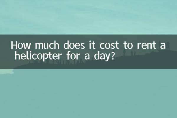 ヘリコプターを1日レンタルするのにいくらかかりますか?