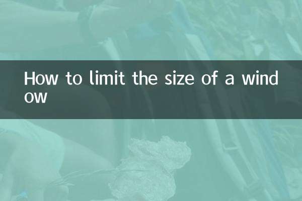 Como limitar o tamanho de uma janela
