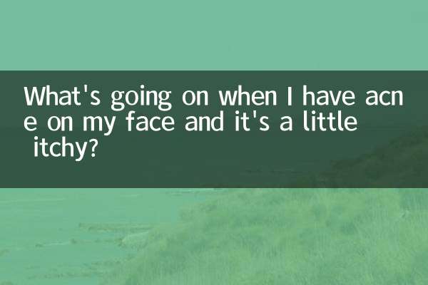 ¿Qué pasa cuando tengo acné en la cara y me pica un poco?