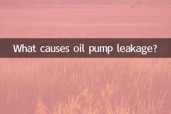 তেল পাম্প ফুটো কারণ কি?