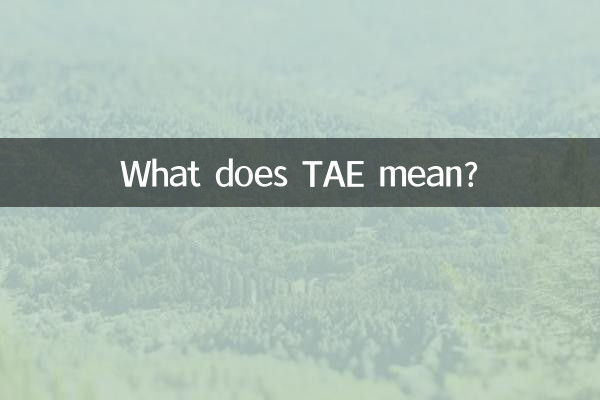 ماذا يعني TAE ؟