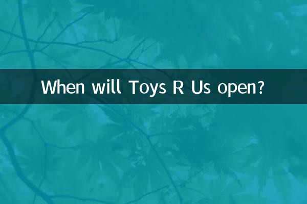 When will Toys R Us open?