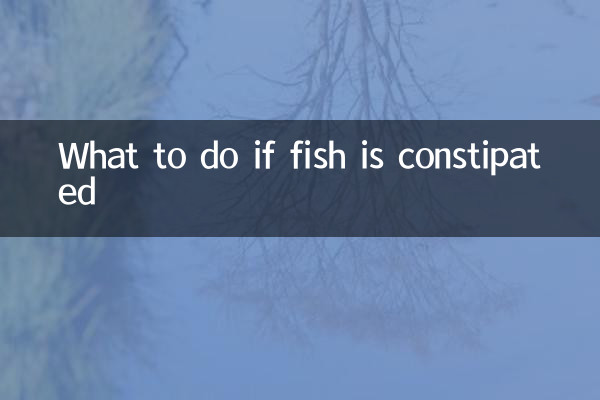 What to do if fish is constipated