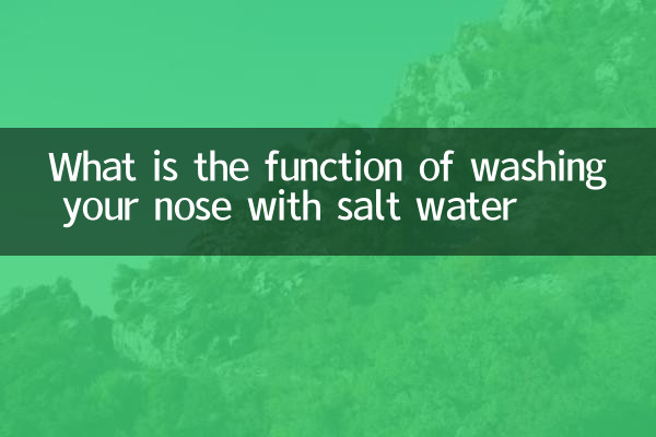 Quelle est la fonction de se laver le nez avec de l'eau salée
