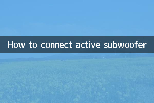 Come collegare il subwoofer attivo
