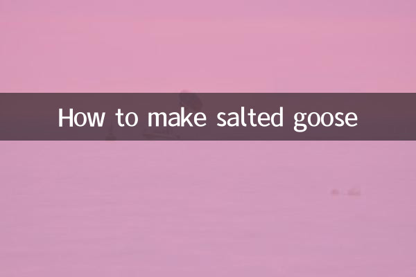 Comment faire de l'oie salée