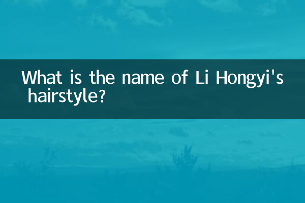 Wie heißt Li Hongyis Frisur?