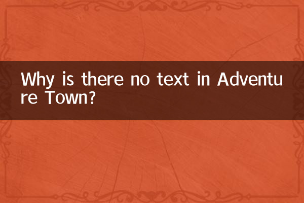 Warum gibt es in Adventure Town keinen Text?