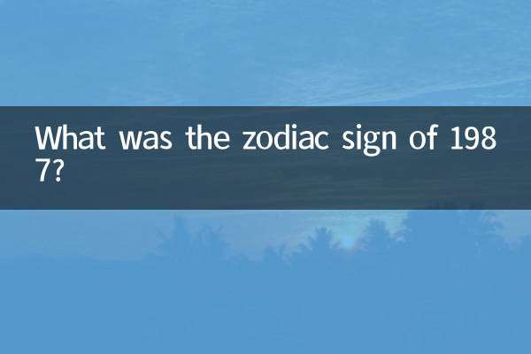 Was war das Sternzeichen von 1987?
