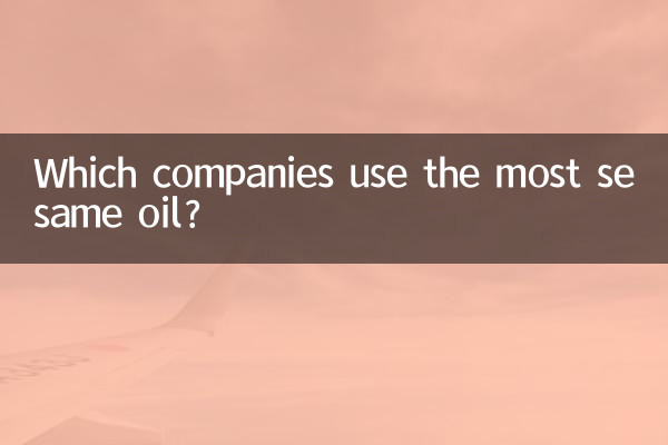 Quais empresas usam mais óleo de gergelim?