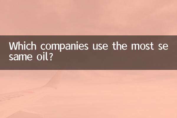 Quais empresas usam mais óleo de gergelim?