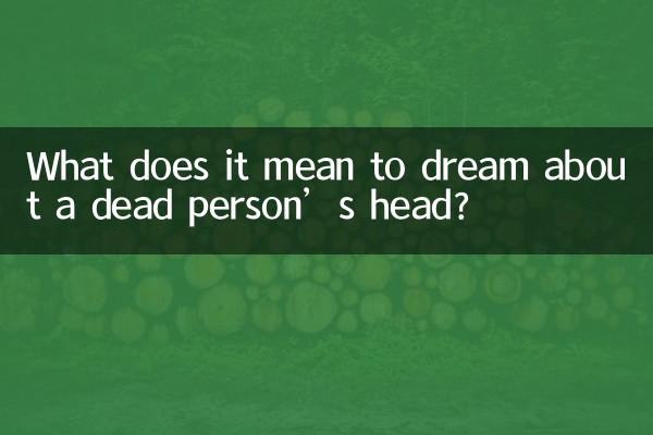 ¿Qué significa soñar con la cabeza de un muerto?