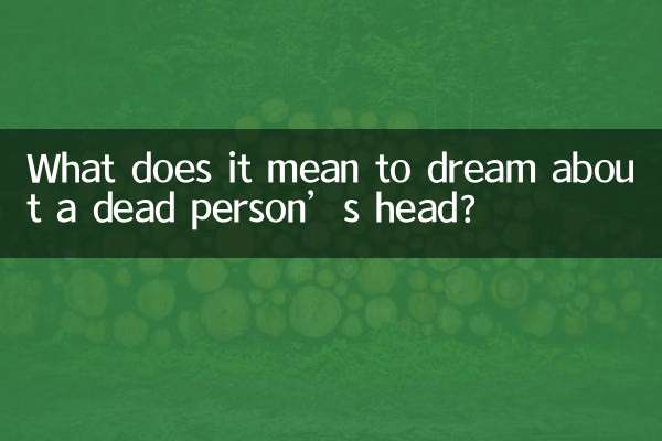 ¿Qué significa soñar con la cabeza de un muerto?