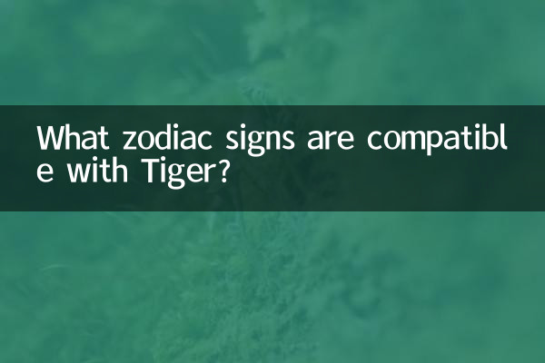 Tiger와 호환되는 조디악 표지판은 무엇입니까?