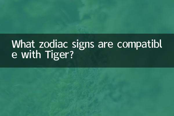 Tiger와 호환되는 조디악 표지판은 무엇입니까?